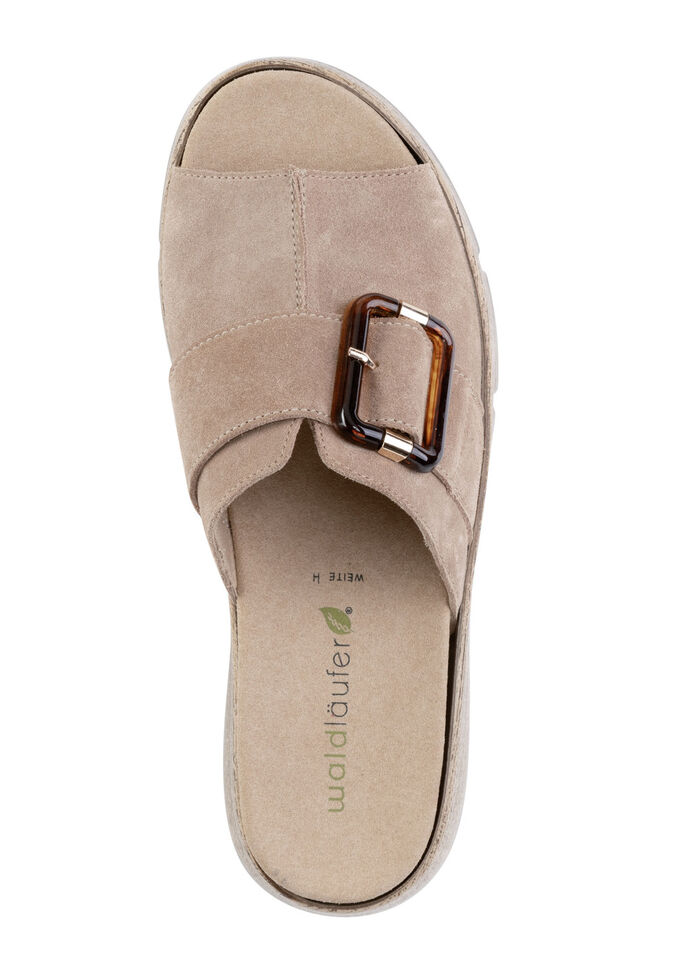 Waldläufer Pantolette mit Zier-Schliesse SAND