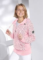 Sweatjacke mit Ankermotiven ROS&Eacute;-BLAU