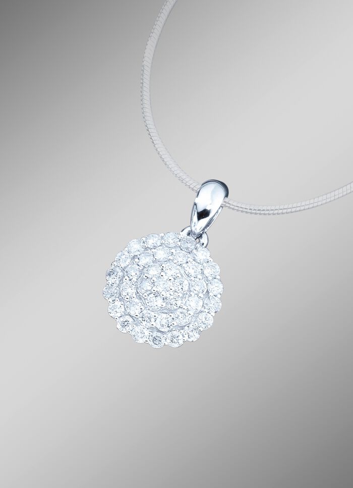 Hochwertig ausgefasster Anh&auml;nger mit Brillanten 
