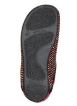 Laurina, klassische Damen-Hausschuhe, mit herausnehmbarem Fussbett SCHWARZ-ROT-BUNT