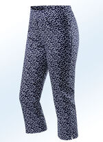 Soft-Stretch-Caprihose MARINE-WEISS