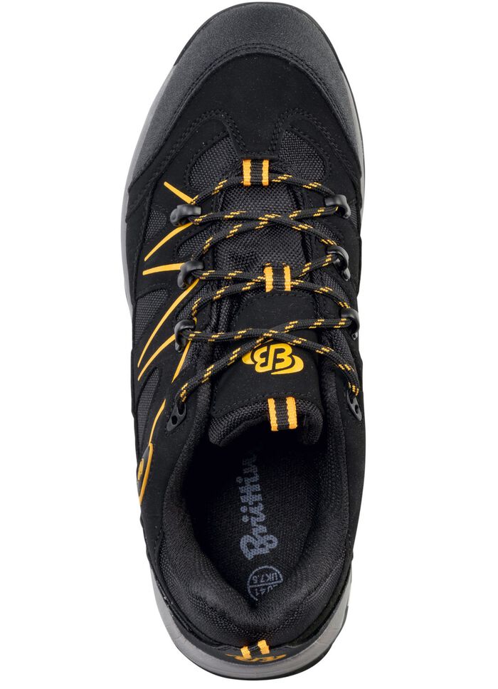 Schn&uuml;rschuh mit gummierten Bes&auml;tzen SCHWARZ-GELB