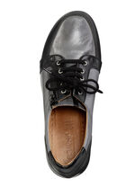 Gemini Schnür-Trotteur aus teilweise schattiertem Nappaleder GRAU-SCHWARZ