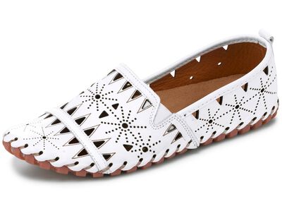Gemini, sommerliche Damen-Slipper, Weite G, mit herausnehmbarem Fussbett 