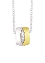 Anh&auml;nger in Bicolor mit synth. Zirkonia 