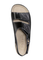 Sandale mit Kontrastnähten SCHWARZ