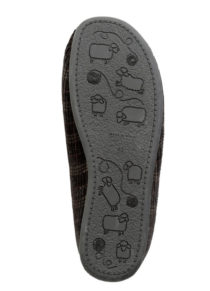 Textil-Pantoffel mit herausnehmbarem Fussbett SCHWARZ