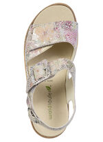 Waldl&auml;ufer, bequeme Damen-Sandaletten, Weite K, mit herausnehmbarem Fussbett ROS&Eacute;-BUNT