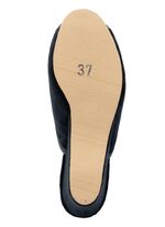 ELENA EDEN Samt-Pantolette mit Kontrast-Einfassung BLAU