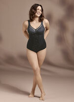 Anita Body mit transparenten T&uuml;lleins&auml;tzen SCHWARZ