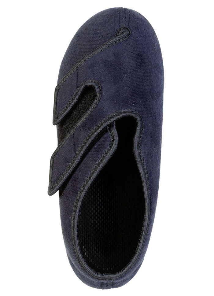 Bequeme Damen-Klettschuhe, Weite H, mit herausnehmbarem Fussbett SCHWARZ