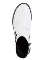 Gemini Stiefelette mit Raffung und dekorativen Knöpfen WEISS