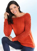 Pullover mit Cloqu&eacute;muster 