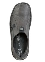 ELENA EDEN-Slipper aus Nappaleder GRAU-SCHWARZ