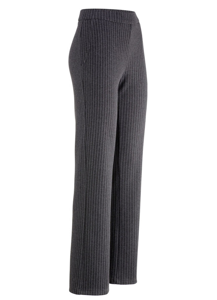Nadelstreifenhose in modischer Weite ANTHRAZIT-HELLGRAU