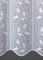 Kurzvorhang mit filigran gesticktem Bl&auml;tterdessin 