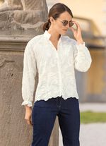 Bluse mit R&uuml;schenzier 