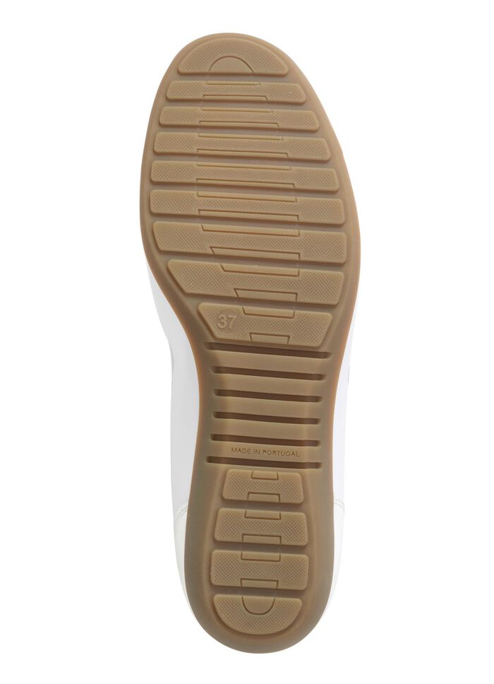 ELENA EDEN, klassische Damen-Ballerinas, Weite G, mit herausnehmbarem Fussbett WEISS