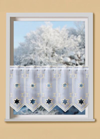 Edler Kurzstore mit Plauener Stickerei 