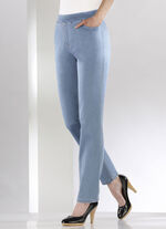 Bauchweg-Jeans in Schlupfform HELLBLAU