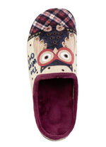 Laurina, klassische Damen-Hausschuhe, mit herausnehmbarem Fussbett ECRU-BUNT