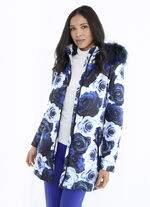 Jacke mit dekorativem Rosendessin 