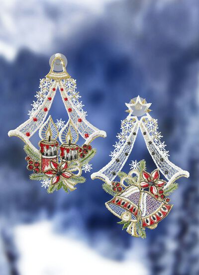 Fensterbild, 2er-Set , mit verschiedenen Motiven 