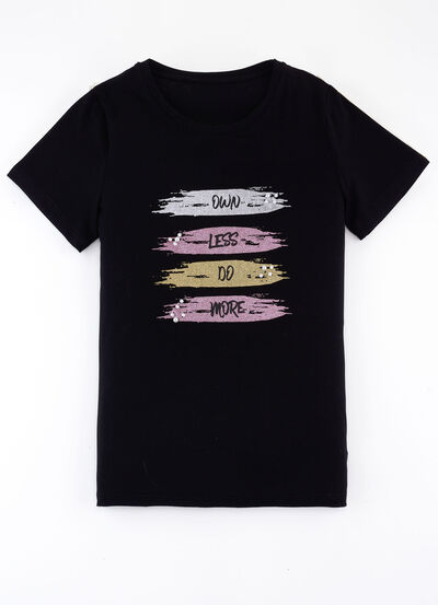 Shirt mit effektvollem Glimmer-Druck in 2 Farben 