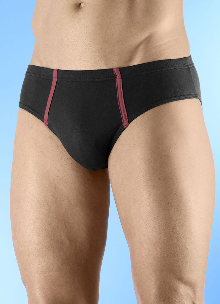 Sechserpack Slips mit Kontrastpaspeln 