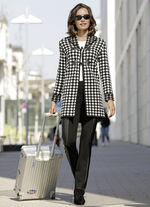 Hose im angesagten Materialmix SCHWARZ