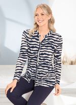 Shirtbluse mit durchgehender Knopfleiste 