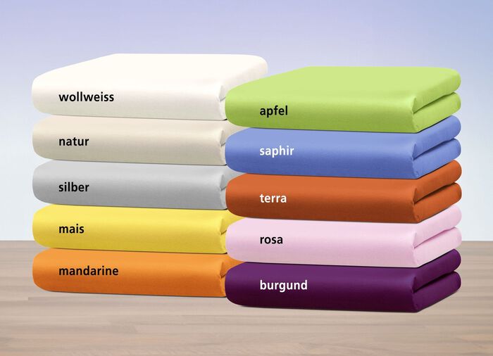 Hochwertiges und flauschiges Spannbetttuch in 2 Qualit&auml;ten APFELGR&Uuml;N