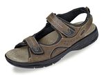 Sandale aus Rindleder mit Antik-Finish NUSSBRAUN-SCHWARZ