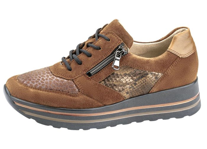 Waldl&auml;ufer Schn&uuml;rschuh mit Stretchmaterial im Ballenbreich 