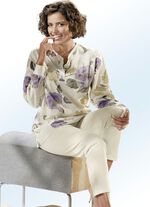 G&ouml;tting Pyjama, Langarm, mit Knopfleiste und B&uuml;ndchen 