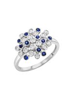 Hochwertiger Damenring mit Safir und Brillanten 