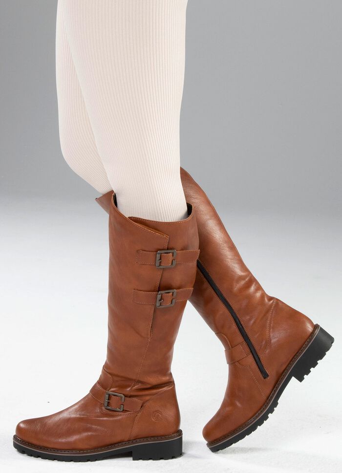 Remonte, gef&uuml;tterte Damen-Stiefel, Winterschuhe, Weite G, mit Lammfell 