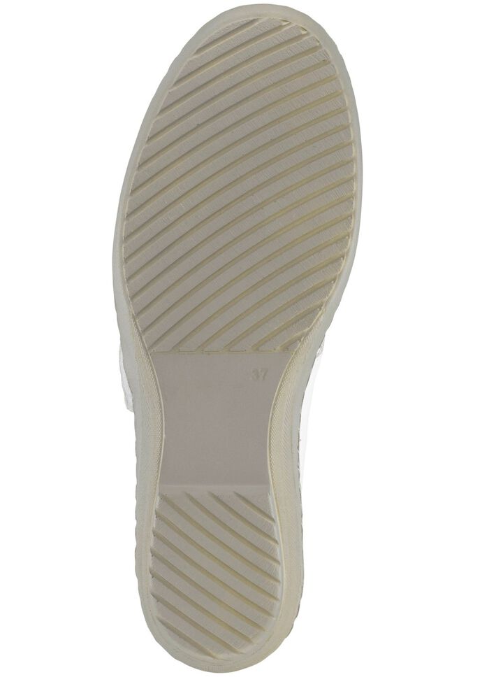 Gemini Slipper aus weichem Rindleder WEISS