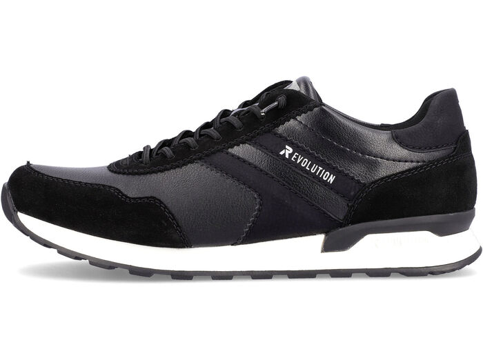 Schnür-Sneaker mit herausnehmbarem Textilfussbett SCHWARZ