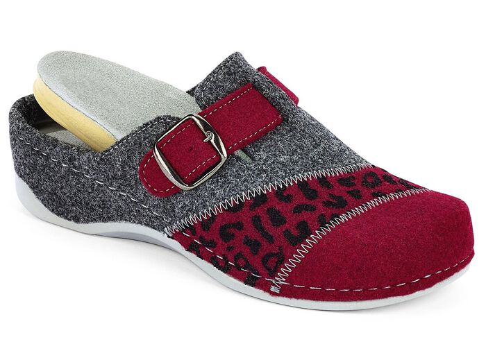 Mubb, klassische Damen-Hausschuhe, Weite H, mit herausnehmbarem Fussbett 