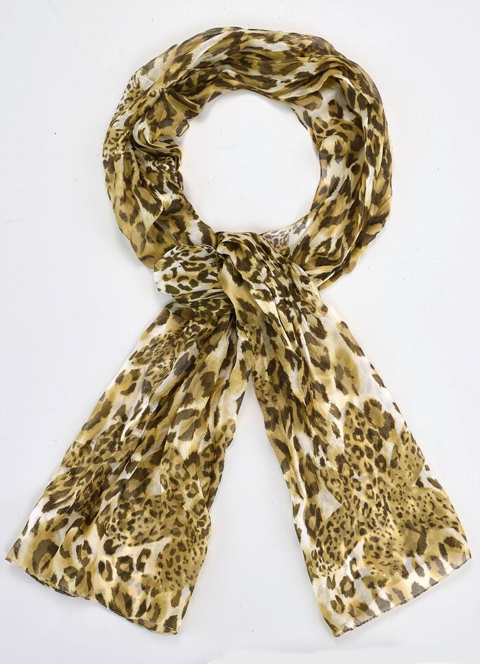 Schal mit Raubtierfell-Dessin 