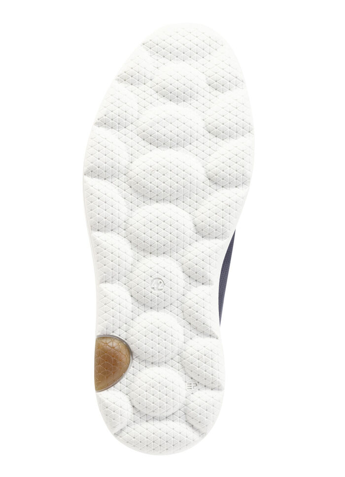 Waldläufer Schnürschuh aus Nubukleder mit Veloursleder-Besätzen DUNKELBLAU-ECRU-BRAUN