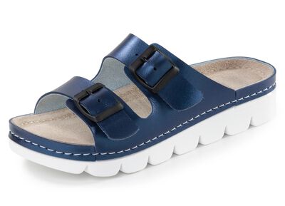 Klassische Damen-Pantoletten, mit verstellbaren Schliessen 