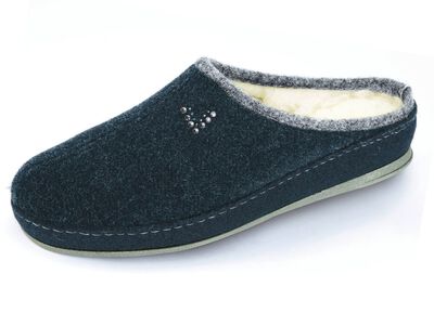 Atmungsaktive Damen-Hausschuhe, mit Schurwolle 