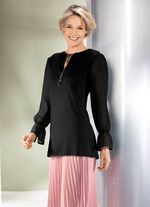 Shirt mit ausgefallener Ausschnittverarbeitung in 2 Farben 