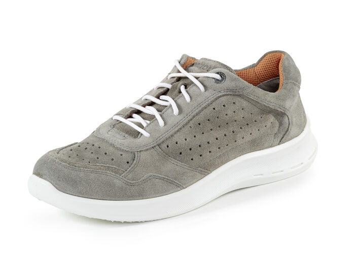 Schnürschuh aus weichem Veloursleder KHAKI