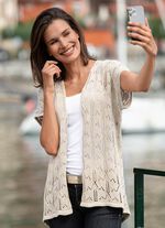 Gilet mit Ajourmuster 