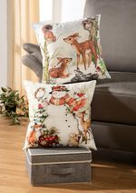 Kissenbezug mit bezaubernden Winterszenen WALDTIERE