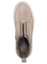 Libelle Bootie aus Nappaleder mit Zier-Reissverschluss TAUPE