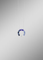 Anh&auml;nger mit synth. Zirkonia in Weiss und Blaut&ouml;nen 